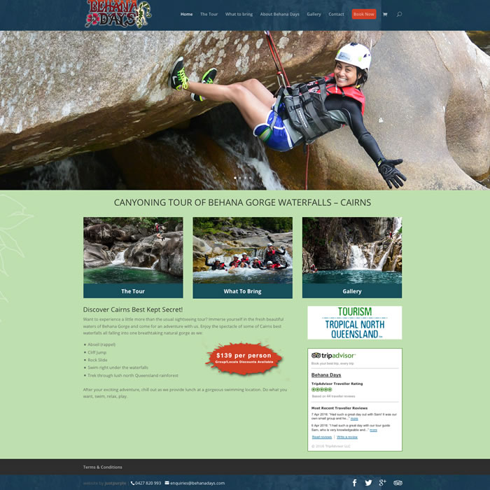 behana canyoning cairns waterfall tour